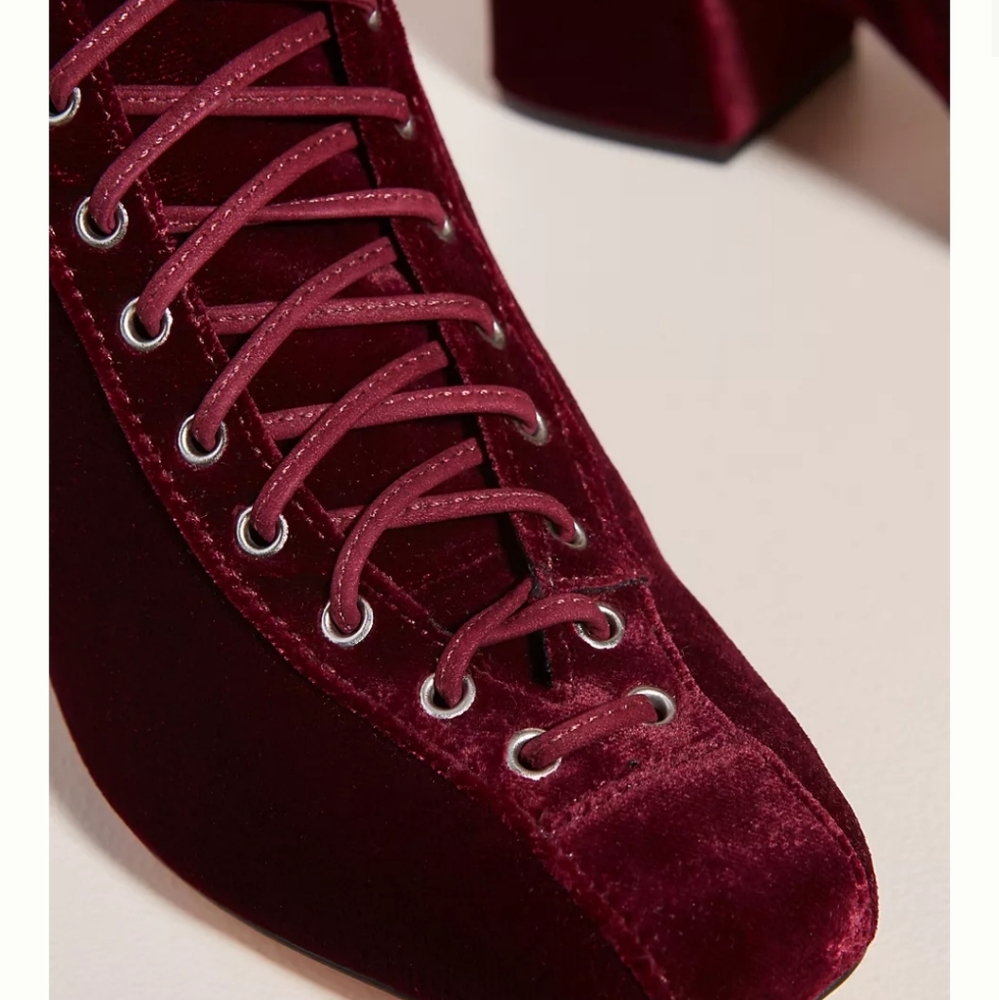 Schutz Granny Lace-up Boots - wine - Picture 3 of 12